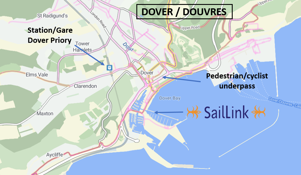 Map of Dover marina