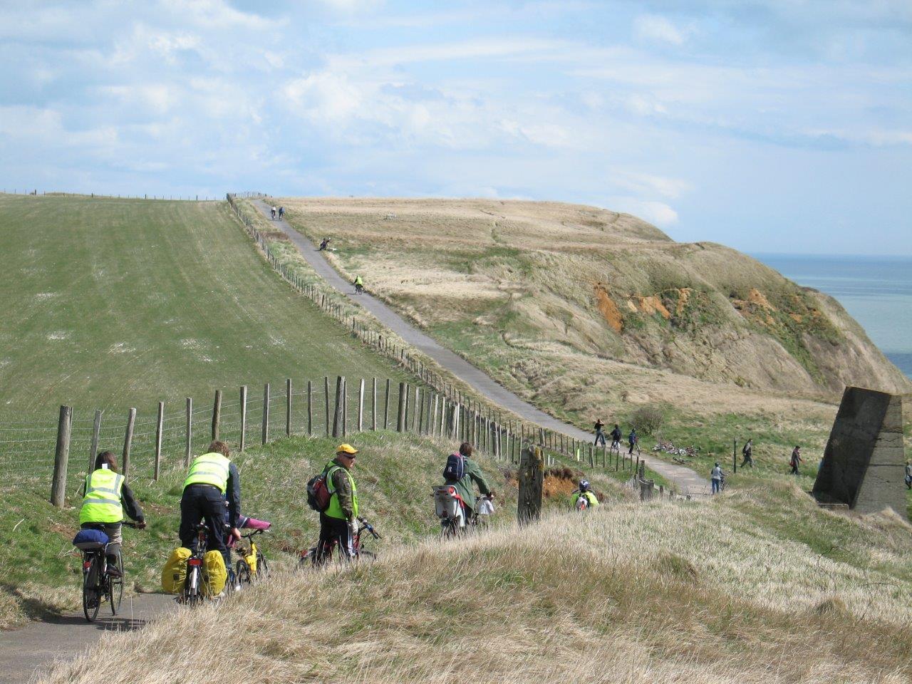 Chalk Channel Way cycling, Folkestone to Dover, Kent Downs