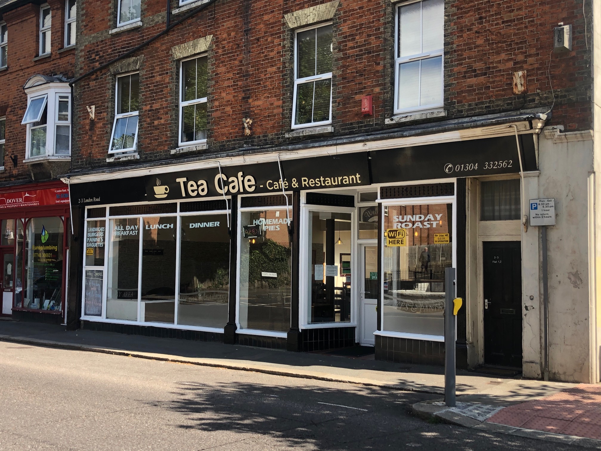Tea Café Dover, Full English breakfast, morning café