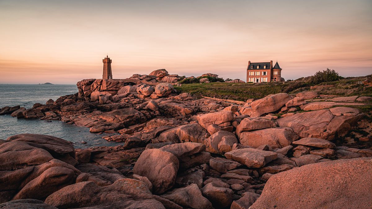 Pink Granite Coast Brittany cycling EuroVelo 4